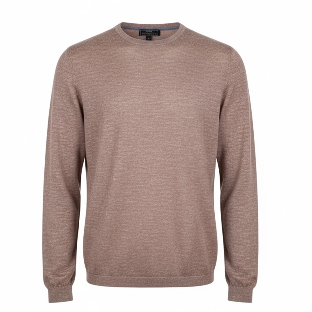 Jos. A. Bank Reserve Tan Knit Sweater wool and linen blend size medium